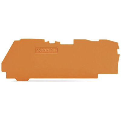 Wago TOPJOB S, 2106 Series End and Intermediate Plate for Use with 2106 Series Terminal Blocks, IECEx