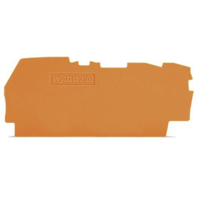 Wago TOPJOB S, 2102 Series End and Intermediate Plate for Use with 2102 Series Terminal Blocks, IECEx