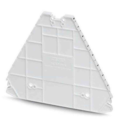 Phoenix Contact D-PTRV 8 WH Series End Cover for Use with DIN Rail Terminal Blocks