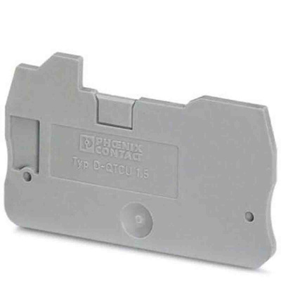 Phoenix Contact D-QTCU Series End Cover for Use with DIN Rail Terminal Blocks