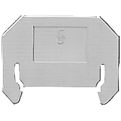 Siemens 8WA1824 Series End Cover for Use with DIN Rail Terminal Blocks