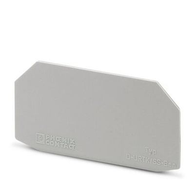 Phoenix Contact D-URTK/SS Series End Cover for Use with DIN Rail Terminal Blocks