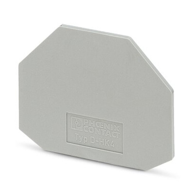 Phoenix Contact D-HK 4 Series End Cover for Use with DIN Rail Terminal Blocks