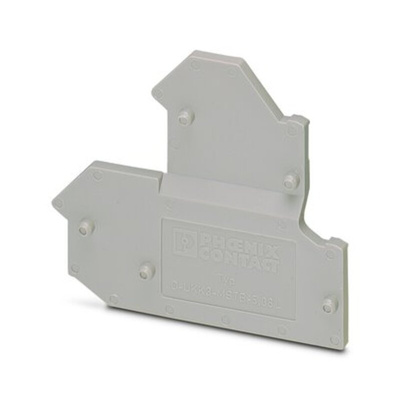 Phoenix Contact D-UKK 3-MSTB-5.08 L Series End Cover for Use with DIN Rail Terminal Blocks