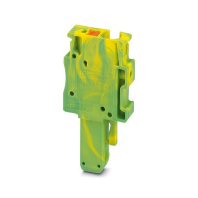 Phoenix Contact PP-H 4/ 1-L GNYE Series Terminal Plug for Use with Din Rail, 32A