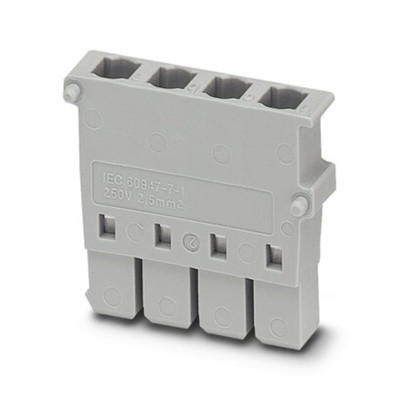 Phoenix Contact CP 2.5-4L-Z Series Connector Housing for Use with DIN Rail Terminal Blocks