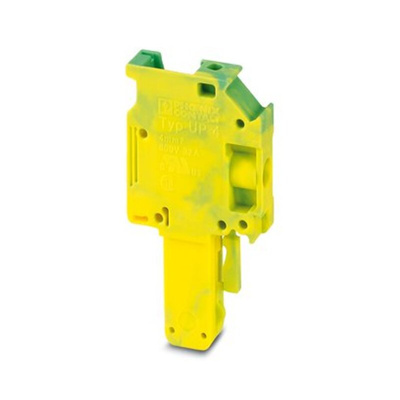 Phoenix Contact UP 4/ 1-L GNYE Series Terminal Plug for Use with Din Rail, 32A