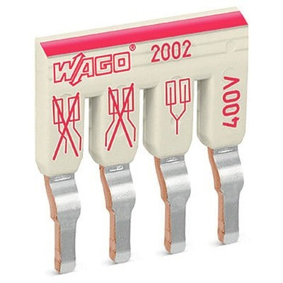 Wago TOPJOB S Series Staggered Jumper for Use with DIN Rail Terminal Block, 25A
