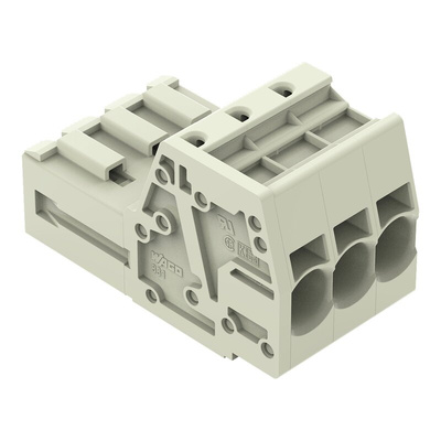 Wago 831 Series Male Connector for Use with Female Connector, 41A, CSA