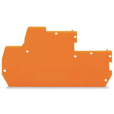 Wago 870 Series End And Intermediate Plate for Use with Rail Mounted Terminal Blocks With CCC