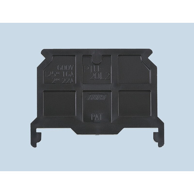 Toyogiken PTU Series End Cover for Use with DIN Rail Terminal Blocks