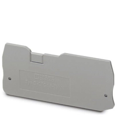 Phoenix Contact Clipline Series End Cover for Use with DIN Rail Terminal Blocks
