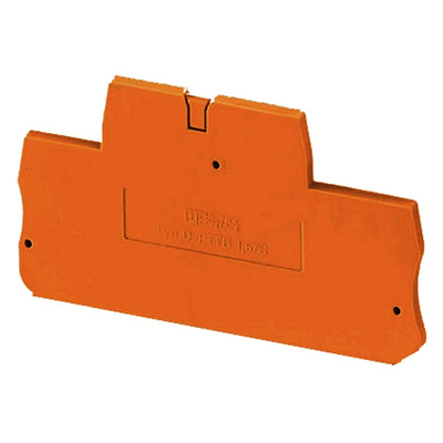 Phoenix Contact D-PTT 2.5-2MT-0.8 OG Series End Cover for Use with DIN Rail Terminal Blocks