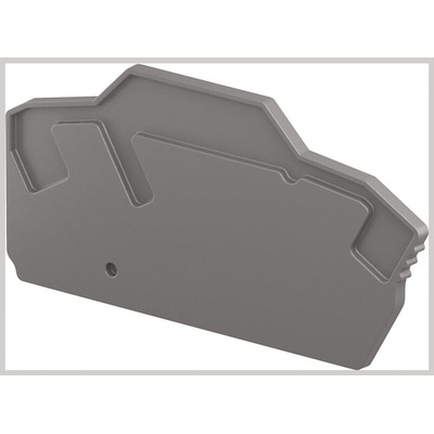 Entrelec End Section for Use with ZK2.5-3P PI-Spring Screwless Terminal Blocks, ZK2.5-PE-3P PI-Spring Screwless