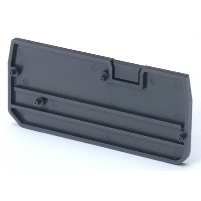 XW5E End Cover for use with XW5G-P1.5-1.2-1 Grounding Terminal Block, XW5T-P1.5-1.2-1 Feed Through Terminal Block