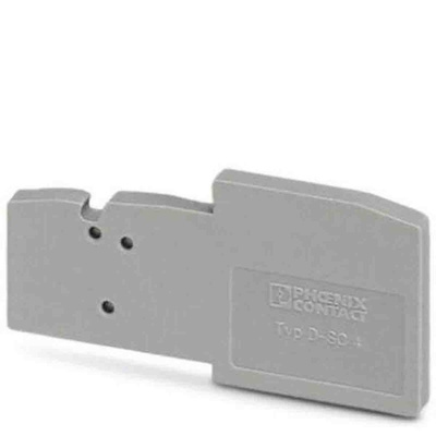 Phoenix Contact D-SC 4 Series End Cover for Use with DIN Rail Terminal Blocks