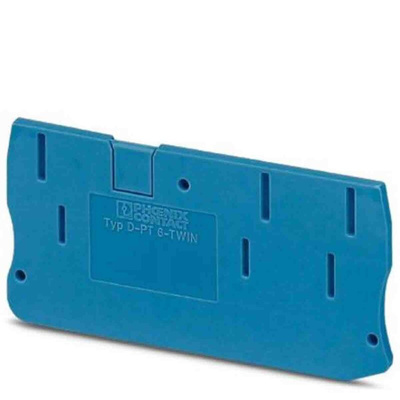 Phoenix Contact D-PT 6 Series End Cover for Use with DIN Rail Terminal Blocks