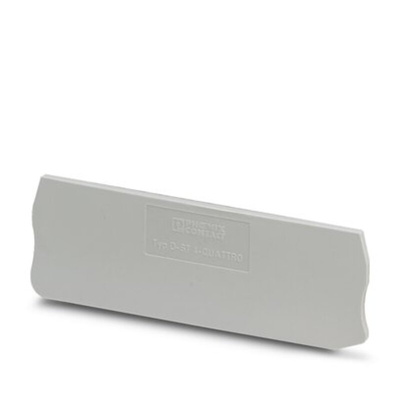Phoenix Contact D-ST 4-QUATTRO Series End Cover for Use with DIN Rail Terminal Blocks