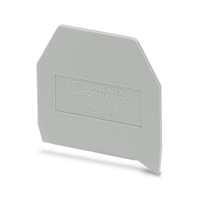 Phoenix Contact D-URKN Series End Cover for Use with DIN Rail Terminal Blocks