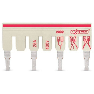 Wago TOPJOB S Series Staggered Jumper for Use with DIN Rail Terminal Block, 25A