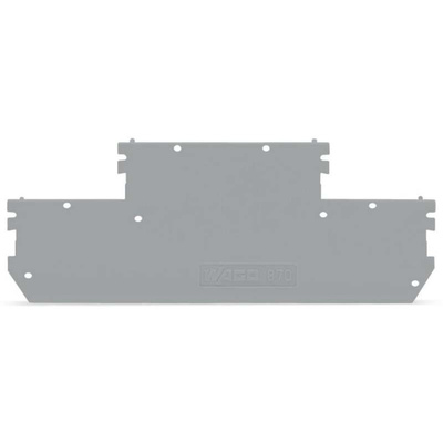 Wago 870 Series End And Intermediate Plate for Use with Rail Mounted Terminal Blocks With CCC