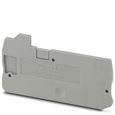 Phoenix Contact D-PTU 4-TWIN Series End Cover for Use with Modular Terminal Block