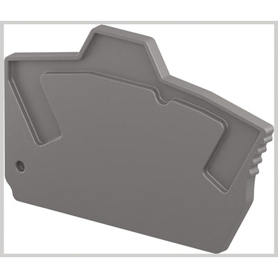 Entrelec End Section for Use with ZK2.5 PI-Spring Screwless Terminal Blocks, ZK2.5-PE PI-Spring Screwless Terminal