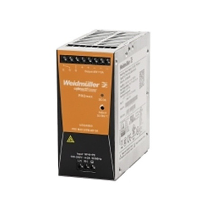 Weidmüller PRO MAX DIN Rail Power Supply with Durable, High Performance 85 → 277V ac Input Voltage, 24V dc