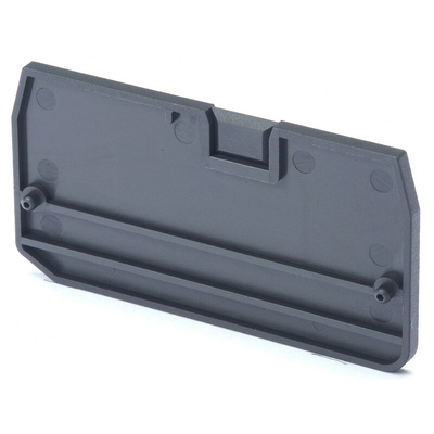 XW5E End Cover for use with XW5G-P4.0-1.1-1 Grounding Terminal Block, XW5T-P4.0-1.1-1 Feed Through Terminal Block