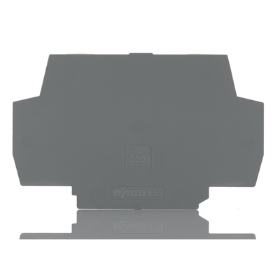 Wago 859 Series End and Intermediate Plate for Use with 859 Series Relay and Optocoupler Modules