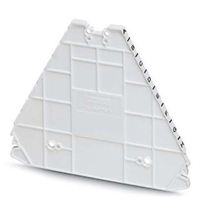 Phoenix Contact D-PTRV 8 WH A-H Series End Cover for Use with DIN Rail Terminal Blocks