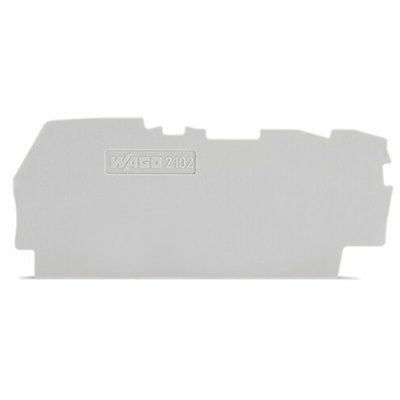 Wago TOPJOB S, 2102 Series End and Intermediate Plate for Use with 2102 Series Terminal Blocks
