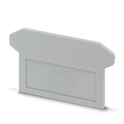 Phoenix Contact D-URK-ND Series End Cover for Use with DIN Rail Terminal Blocks