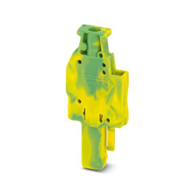 Phoenix Contact UPBV 2.5/ 1 GNYE Series Terminal Plug for Use with Din Rail, 24A