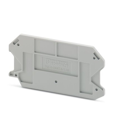 Phoenix Contact D-USST 6-T CS Series End Cover for Use with DIN Rail Terminal Blocks