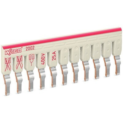 Wago TOPJOB S Series Staggered Jumper for Use with DIN Rail Terminal Block, 25A