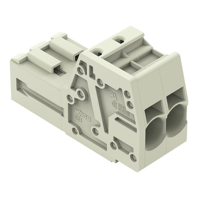 Wago 831 Series Male Connector for Use with Female Connector, 41A, CSA