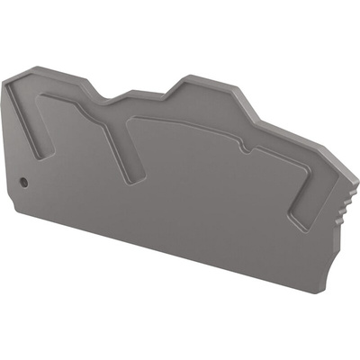 Entrelec End Section for Use with ZK6-3P PI-Spring Screwless Terminal Blocks, ZK6-PE-3P PI-Spring Screwless Terminal
