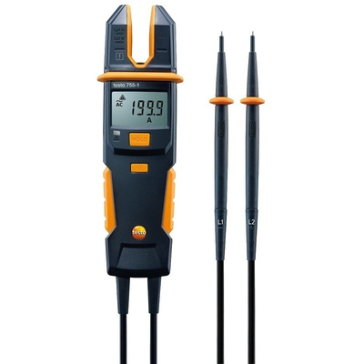 Testo 755-1, LCD Voltage tester, 600V, Continuity Check, Battery Powered, CAT 3 1000V UKAS
