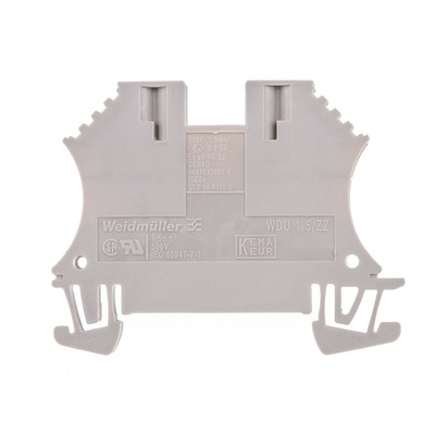 Weidmuller WDU Series Brown Feed Through Terminal Block, 1.5mm², Single-Level, Screw Termination