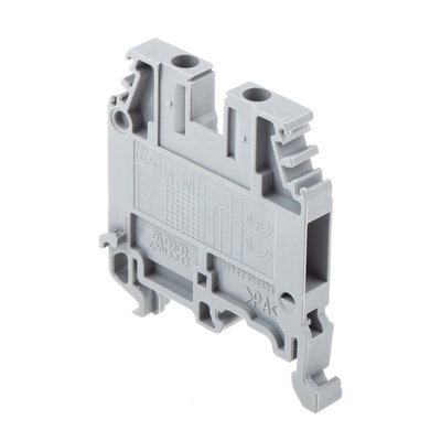 Entrelec SNA Series Grey DIN Rail Terminal Block, 4mm², Single-Level, Screw Termination