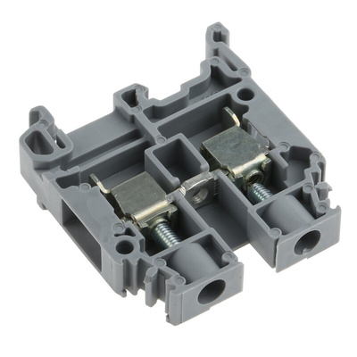 Entrelec SNA Series Grey DIN Rail Terminal Block, 6mm², Single-Level, Screw Termination