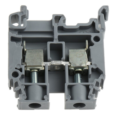 Entrelec SNA Series Grey DIN Rail Terminal Block, 6mm², Single-Level, Screw Termination