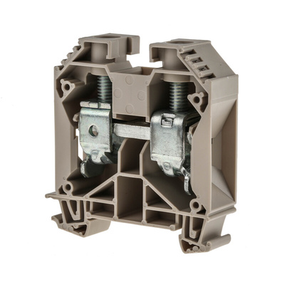 Weidmuller WDU Series Brown Feed Through Terminal Block, 35mm², Single-Level, Screw Termination, ATEX