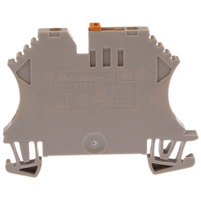 Weidmuller WTR Series Brown Disconnect Terminal Block, 2.5mm², Single-Level, Screw Termination