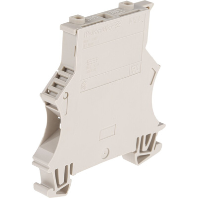 Weidmuller WSI Series Dark Beige Fused DIN Rail Terminal, 6mm², Single-Level, Screw Termination, Fused