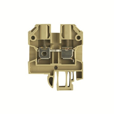 Weidmuller SAK Series Brown Feed Through Terminal Block, 2.5mm², Single-Level, Screw Termination, IECEx