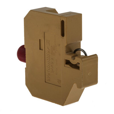 Weidmuller SAKS Series Yellow Fused DIN Rail Terminal, Single-Level, Screw Termination, Fused