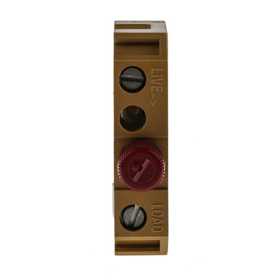 Weidmuller SAKS Series Yellow Fused DIN Rail Terminal, Single-Level, Screw Termination, Fused