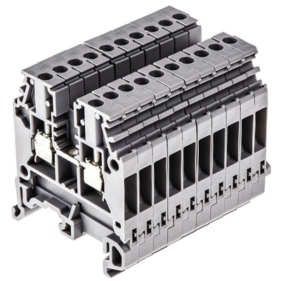 Entrelec SNA Series Grey DIN Rail Terminal Block, 2.5mm², Single-Level, Screw Termination